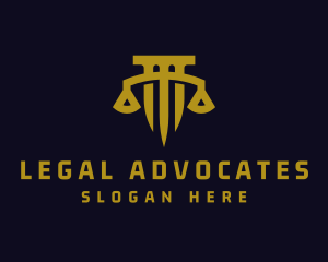 Justice Scale Column logo design