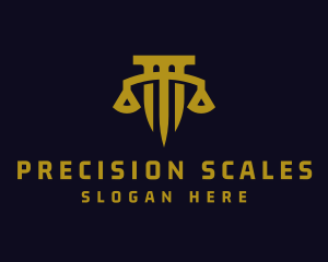 Justice Scale Column logo design