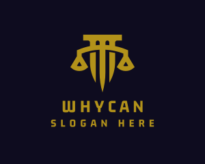Legal Advice - Justice Scale Column logo design