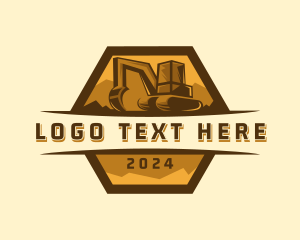 Hexagon - Construction Machine Excavator logo design