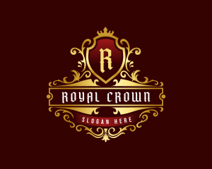 Royal Shield Crown logo design