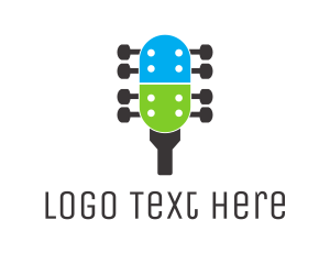 Pill - Guitar Tuner Capsule logo design