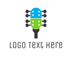 Music - Guitar Tuner Capsule logo design