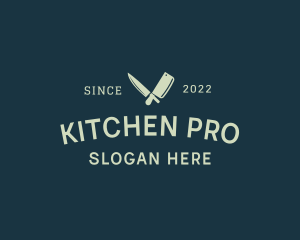 Kitchen Butcher Knife logo design