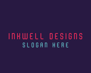 Neon - Cyber Pixel Tech Wordmark logo design