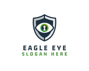 Cyber Security Eye Shield logo design