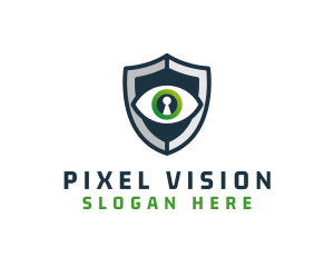 Cyber Security Eye Shield logo design