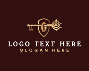 Stylized - Luxury Key Security logo design