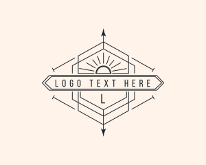 Hipster - Sunburst Arrow Firm logo design