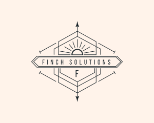 Sunburst Arrow Firm logo design