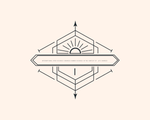Hipster - Sunburst Arrow Firm logo design