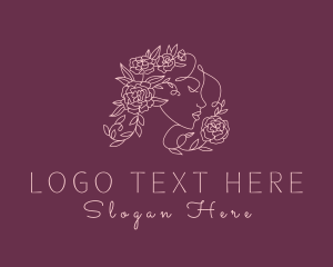 Organic - Pink Floral Cosmetics logo design