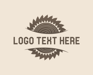 Timber - Woodcutter Circular Saw logo design