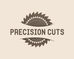 Cutting - Woodcutter Circular Saw logo design