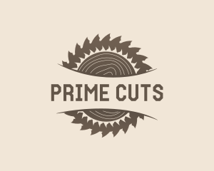 Woodcutter Circular Saw logo design