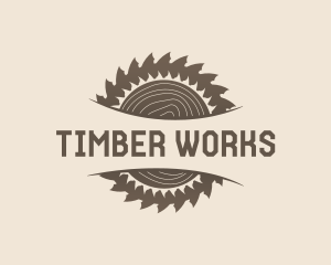 Woodcutter Circular Saw logo design