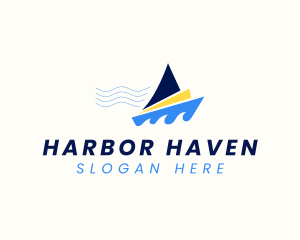 Ocean Boat Sailing  logo design