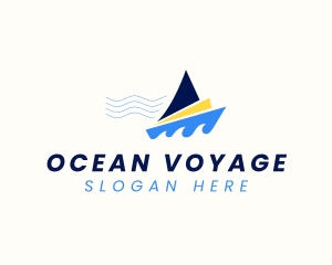 Ocean Boat Sailing  logo design