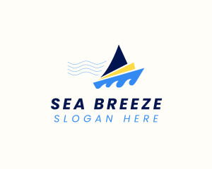 Ocean Boat Sailing  logo design