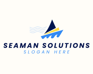 Ocean Boat Sailing  logo design