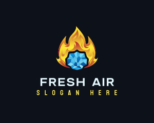 Fire Ice Temperature logo design