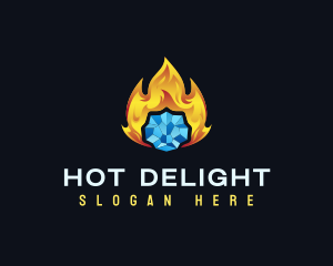 Fire Ice Temperature logo design