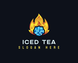 Fire Ice Temperature logo design