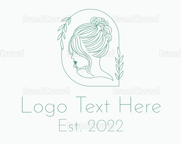 Woman Hairdresser Salon Logo