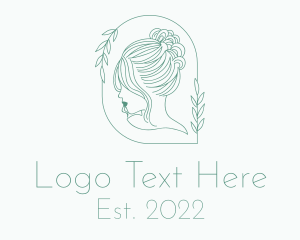 Blow Dryer - Woman Hairdresser Salon logo design