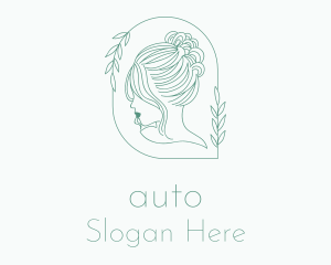 Woman Hairdresser Salon Logo