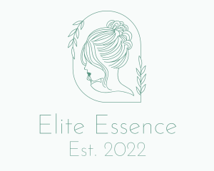 Model - Woman Hairdresser Salon logo design