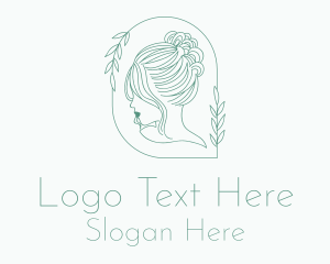 Woman Hairdresser Salon Logo