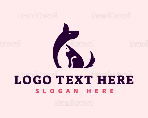 Dog Cat Veterinary Logo