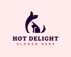 Dog Cat Veterinary logo design