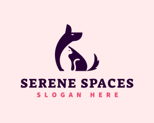 Dog Cat Veterinary logo design