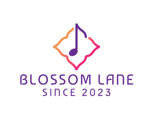 Floral - Floral Music Note logo design