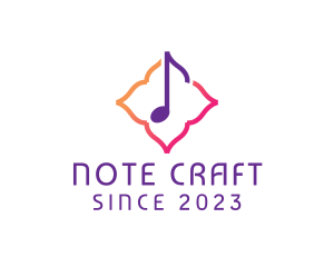 Note - Floral Music Note logo design