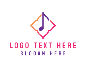 Note - Floral Music Note logo design