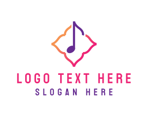 Floral Music Note Logo