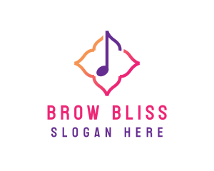 Floral Music Note logo design