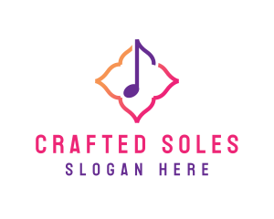 Floral Music Note logo design