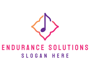 Floral Music Note logo design