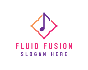 Floral Music Note logo design