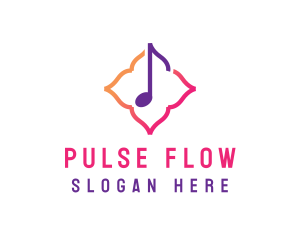 Floral Music Note logo design