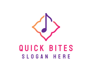 Floral Music Note logo design