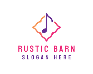 Floral Music Note logo design