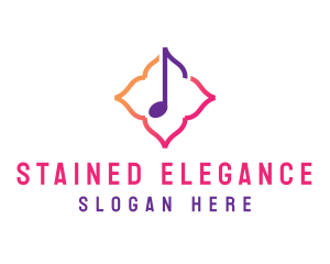 Floral Music Note logo design