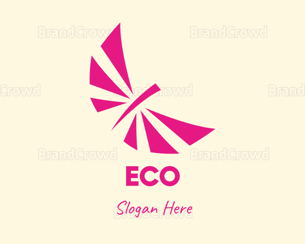 Pink Insect Wings Logo