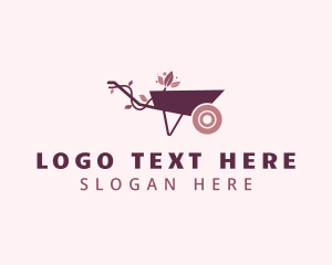 Flower Garden Wheelbarrow Logo