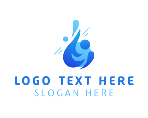 Disinfectants - Blue Sanitary Water logo design